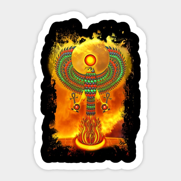 Phoenix Rising Sticker by Magmata